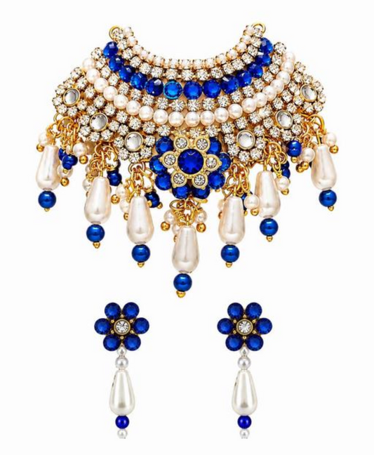 4-5no. Blue color Handcrafted Necklace Set